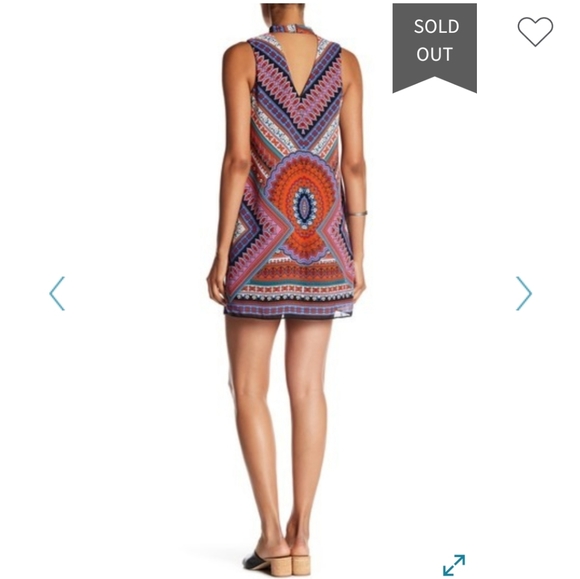 Breathless Printed Gigi Shift dress Junior size L - Picture 4 of 7